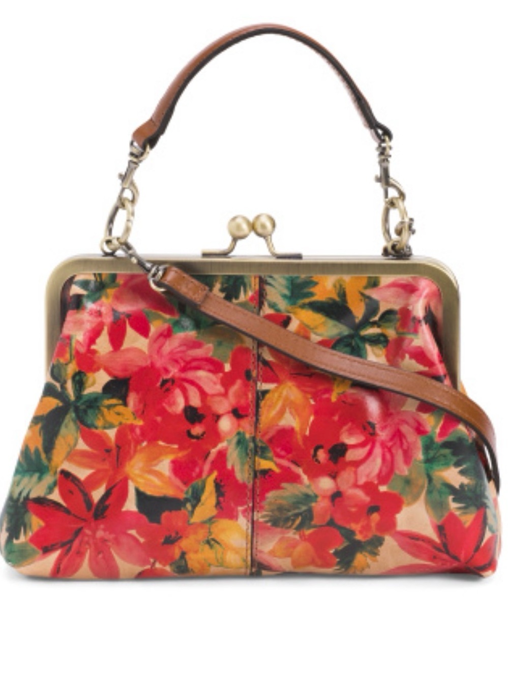 Patricia Nash Italian floral kiss lock purse